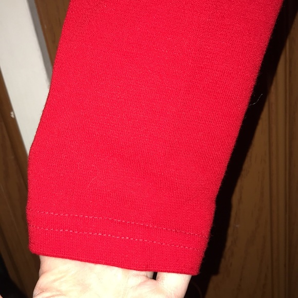 RARE Vintage 80’s Breakin’ Hearts Red Long Sleeve High Neck Toggle Dress - Picture 8 of 15